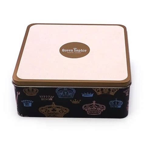 odm metal cookie box|oem odm metal black tin cookie box with window square metallic .